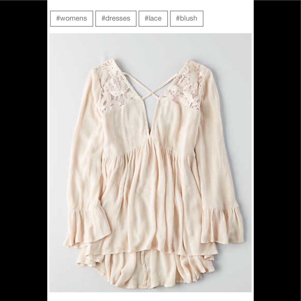 Nwt cream lace tunic from american eagle